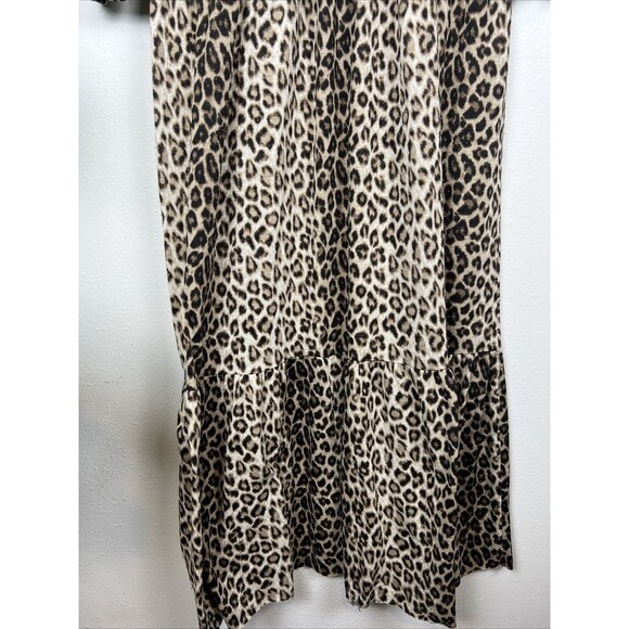 Zara Dress Womens Small Cheetah Midi Tiered Boho Cottagecore Bohemian Bloggers - Picture 10 of 13